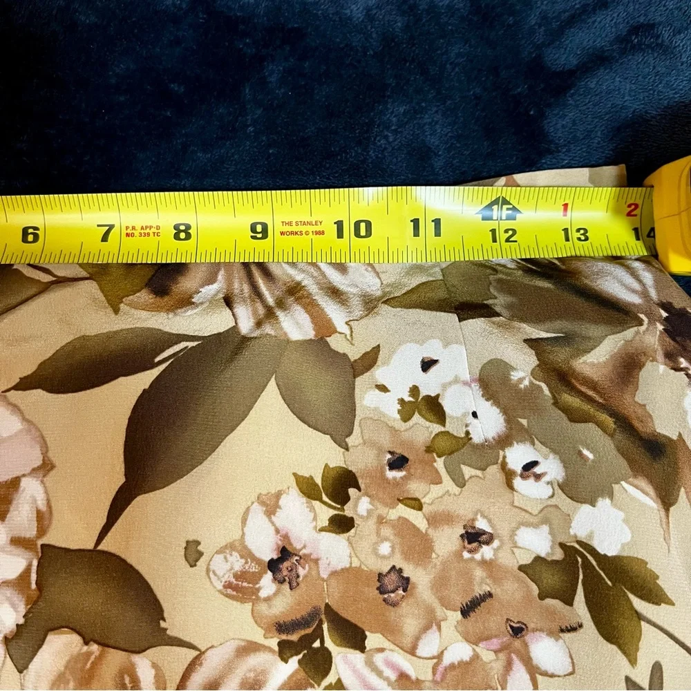Vintage Liz‎ Claiborne Collection Silk Floral Boho Cottagecore Midi Skirt 6